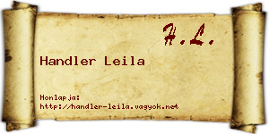 Handler Leila névjegykártya